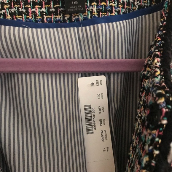 J Crew metallic tweed jacket , size 16, NWT - Picture 4 of 6